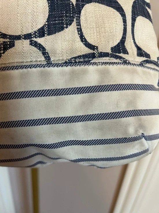 GUC Coach F23929 patchwork Daisy convertible striped Shoulder/crossbody bag - Picture 7 of 13